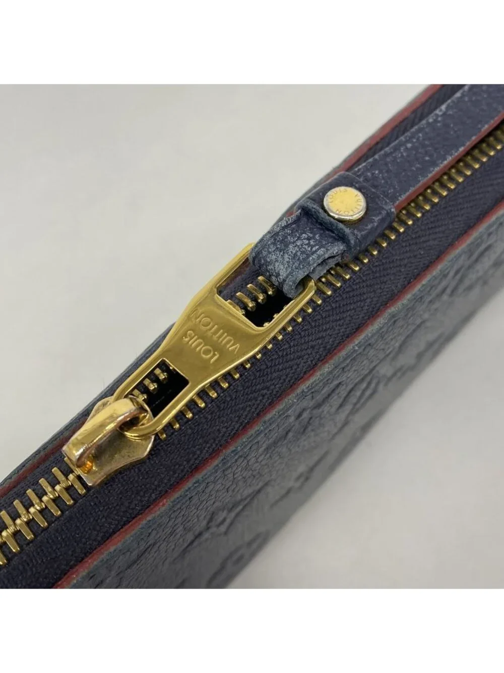 Louis Vuitton Wallet Monogram Empreinte Zippy Marine Rouge